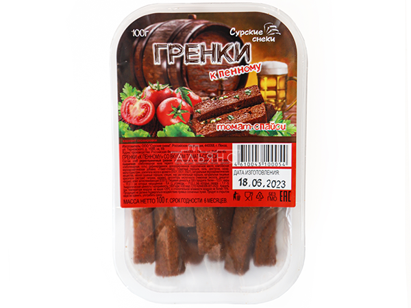 Сурские гренки Томат спайси (100 гр) в Красноярске
