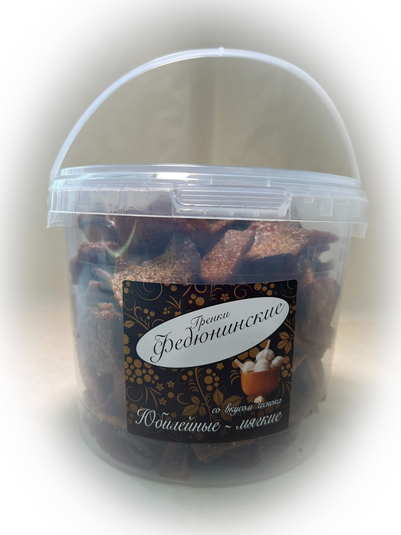 Гренки "ФЕДЮНИНСКИЕ" "Чеснок" (ведро 900 гр.) в Красноярске