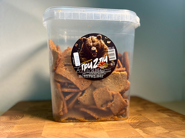 Ведро Ржаные гренки со вкусом Крылышки Барбекю (1 кг) в Красноярске