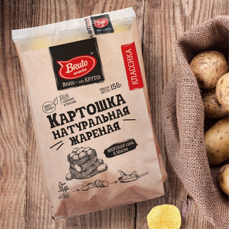 Картофель «Бруто» с солью 130 гр. в Красноярске